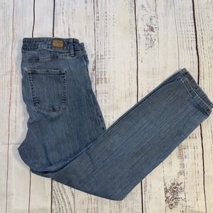 LL Bean Classic Fit Straight Leg Jeans Womens Size 16 Reg Blue Denim Stretch